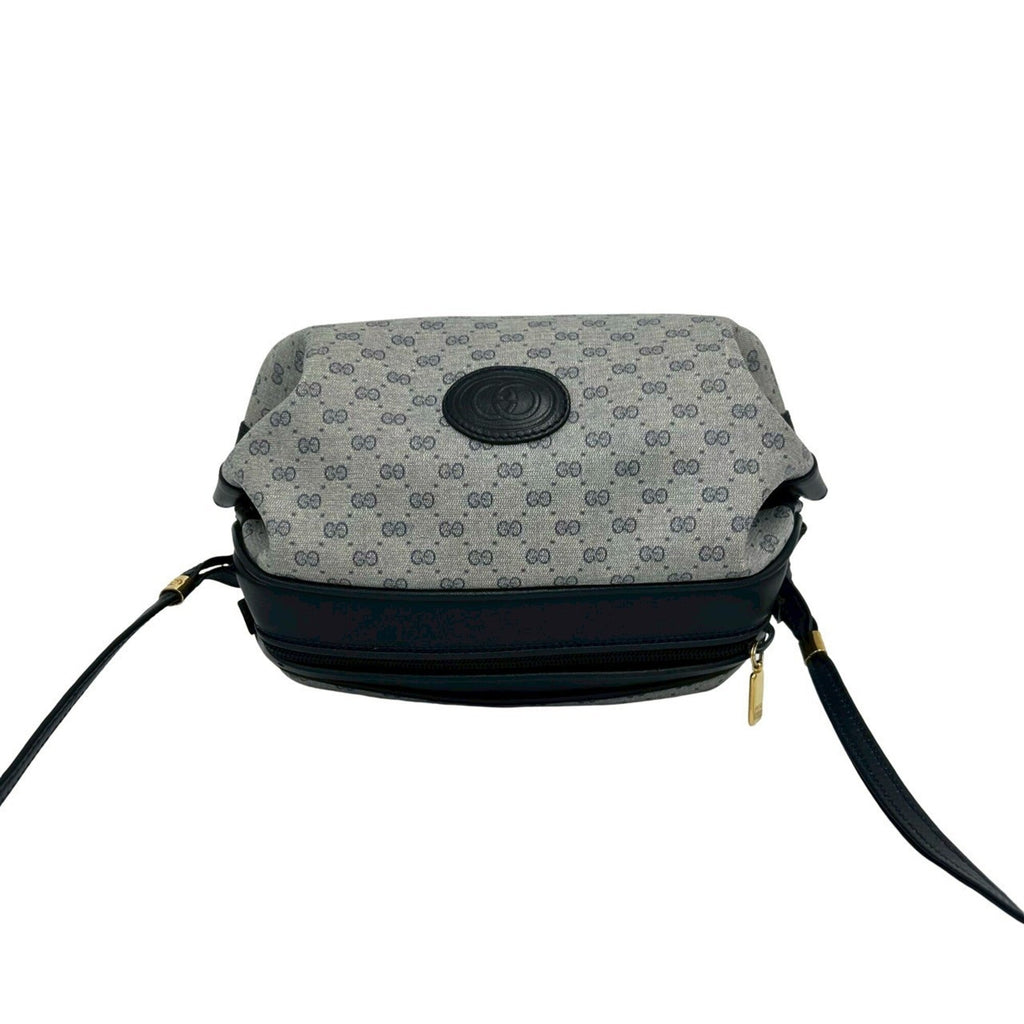 Gucci Navy Leather Pvc Pochette Shoulder Bag (Pre-Owned)