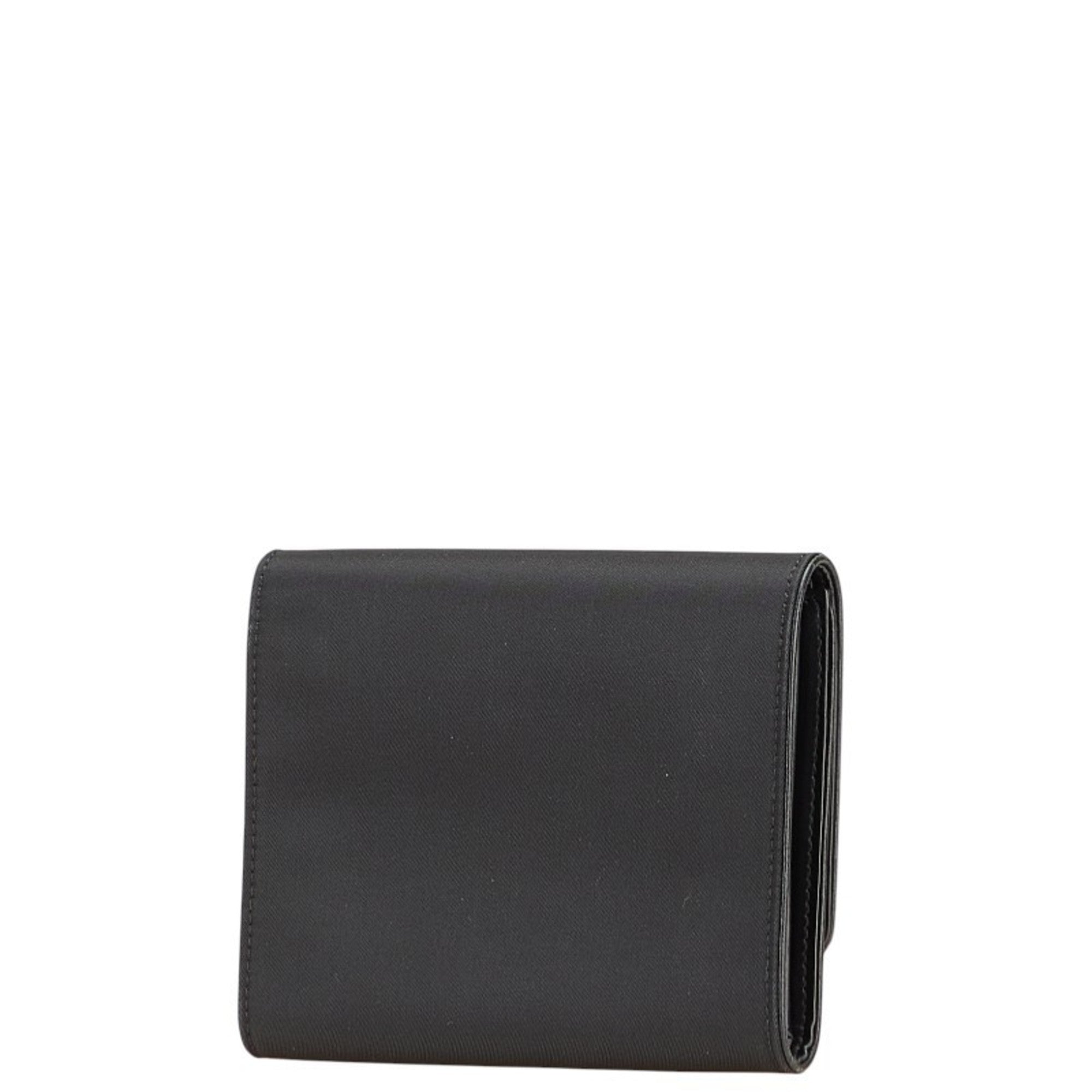 Prada Black Nylon Leather Wallet (Tri-Fold)