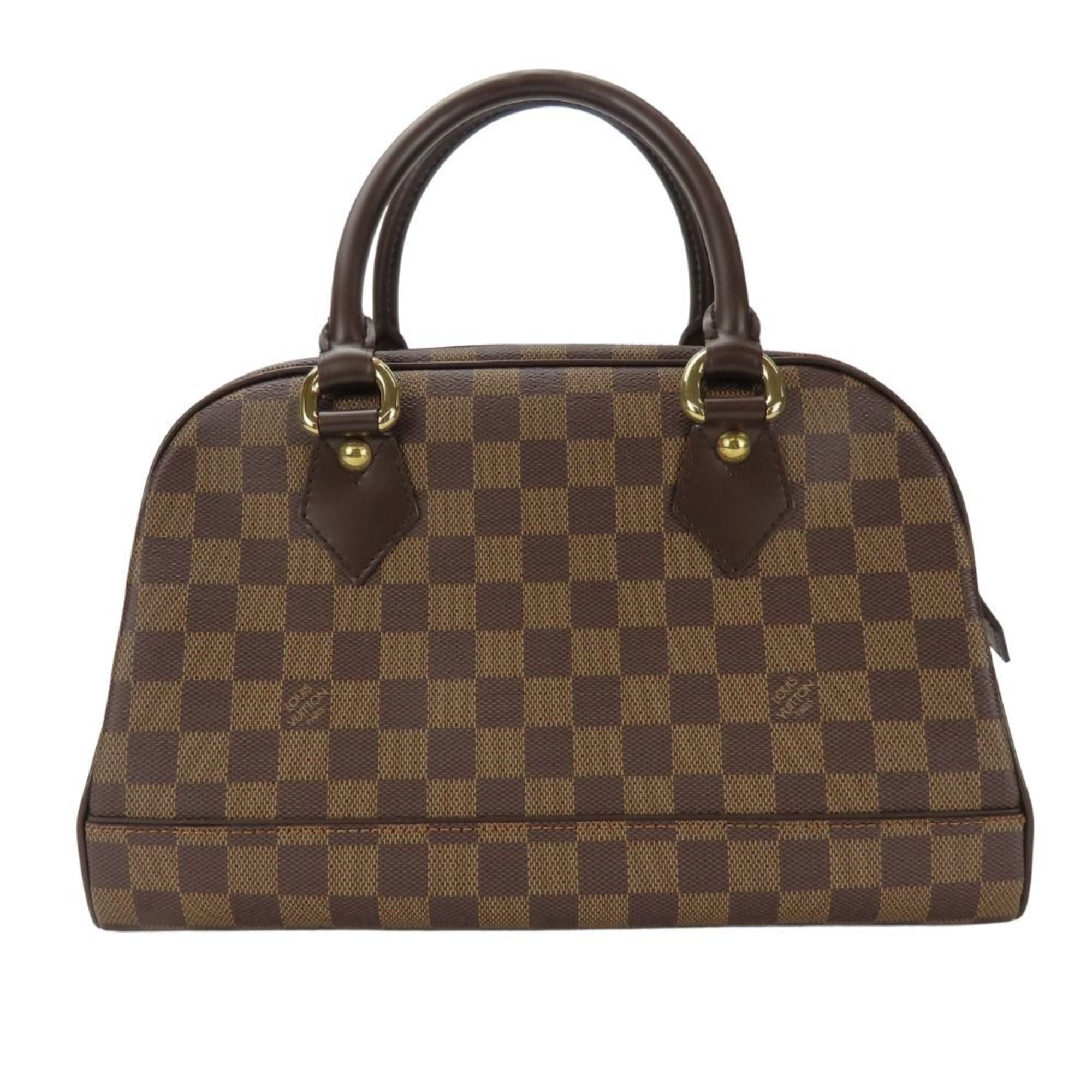 Louis Vuitton Brown Ebene Damier Canvas Leather Handbag