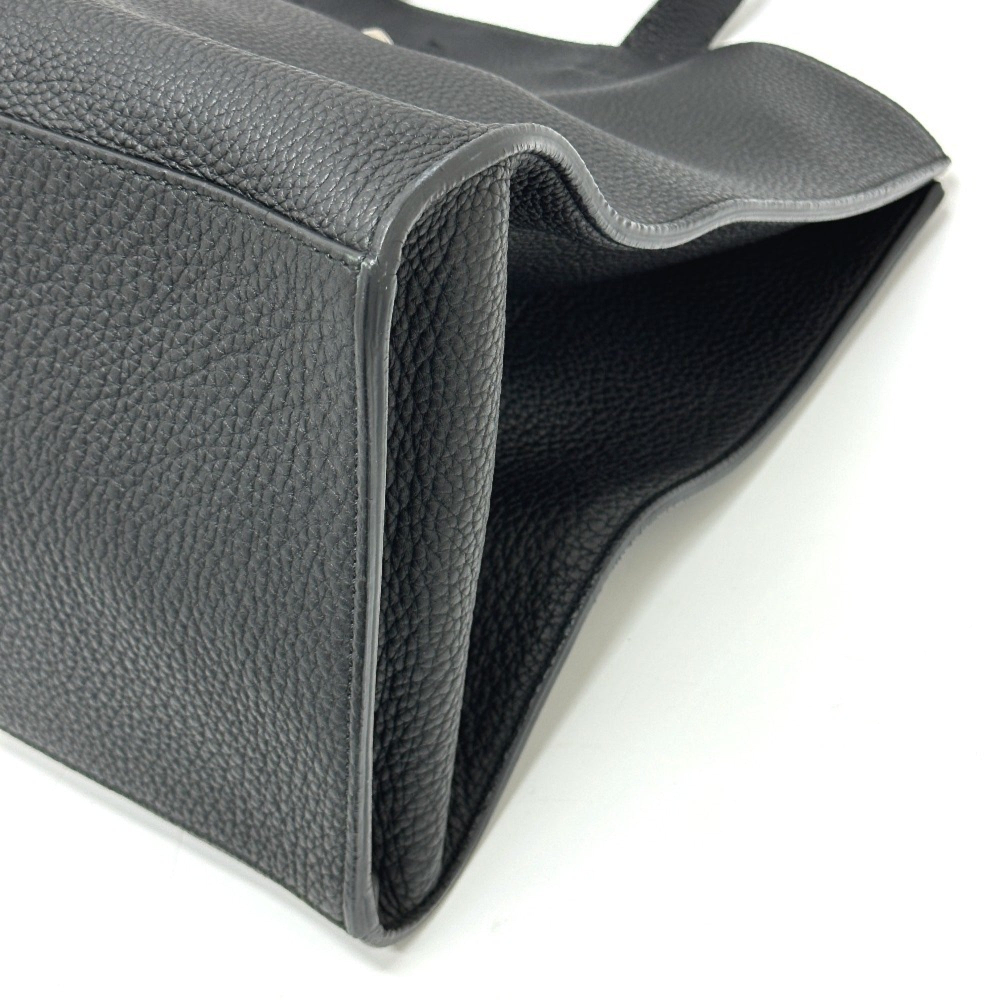 Fendi Selleria Black Leather Tote Bag