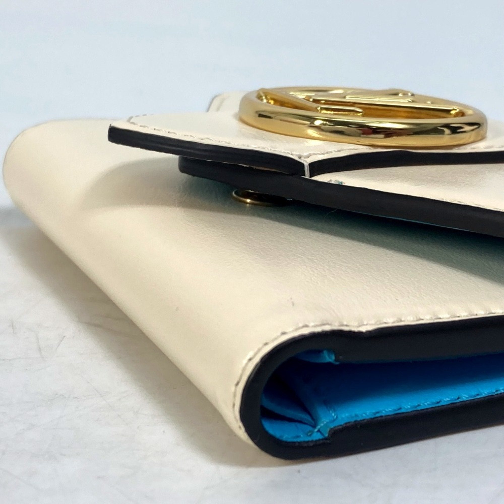 Louis Vuitton White Leather Wallet (Tri-Fold)