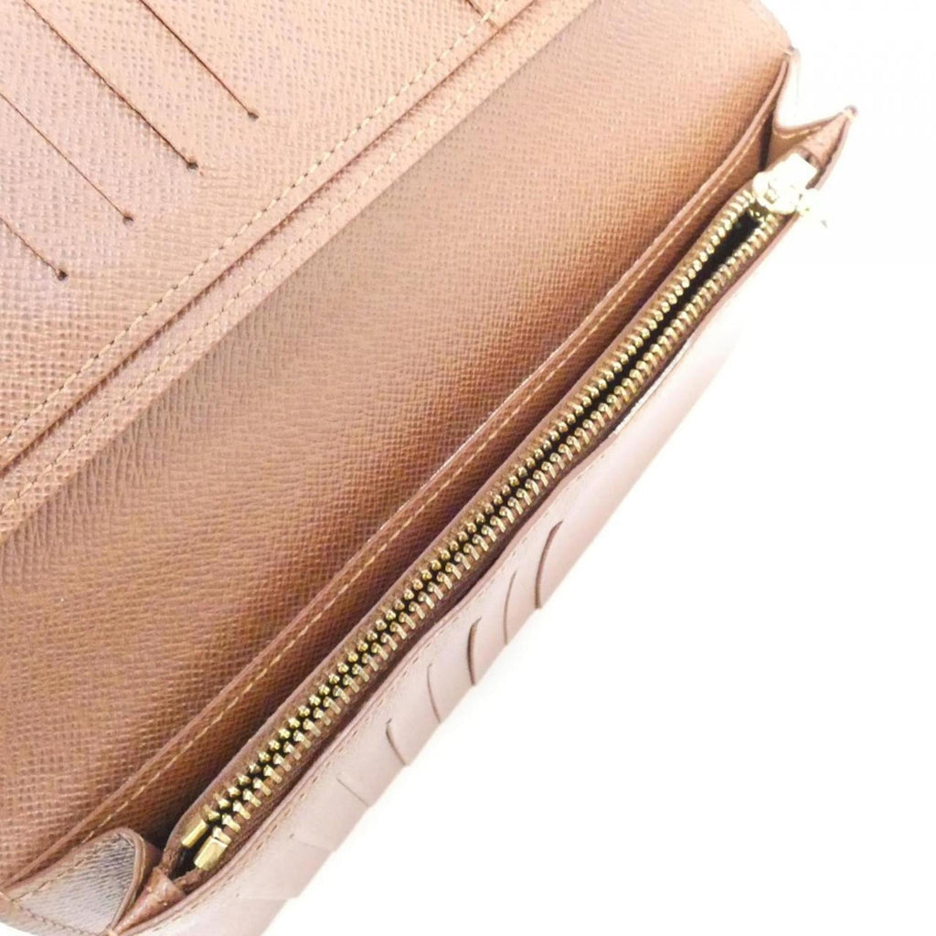 Louis Vuitton Marron Coated Canvas Long Wallet