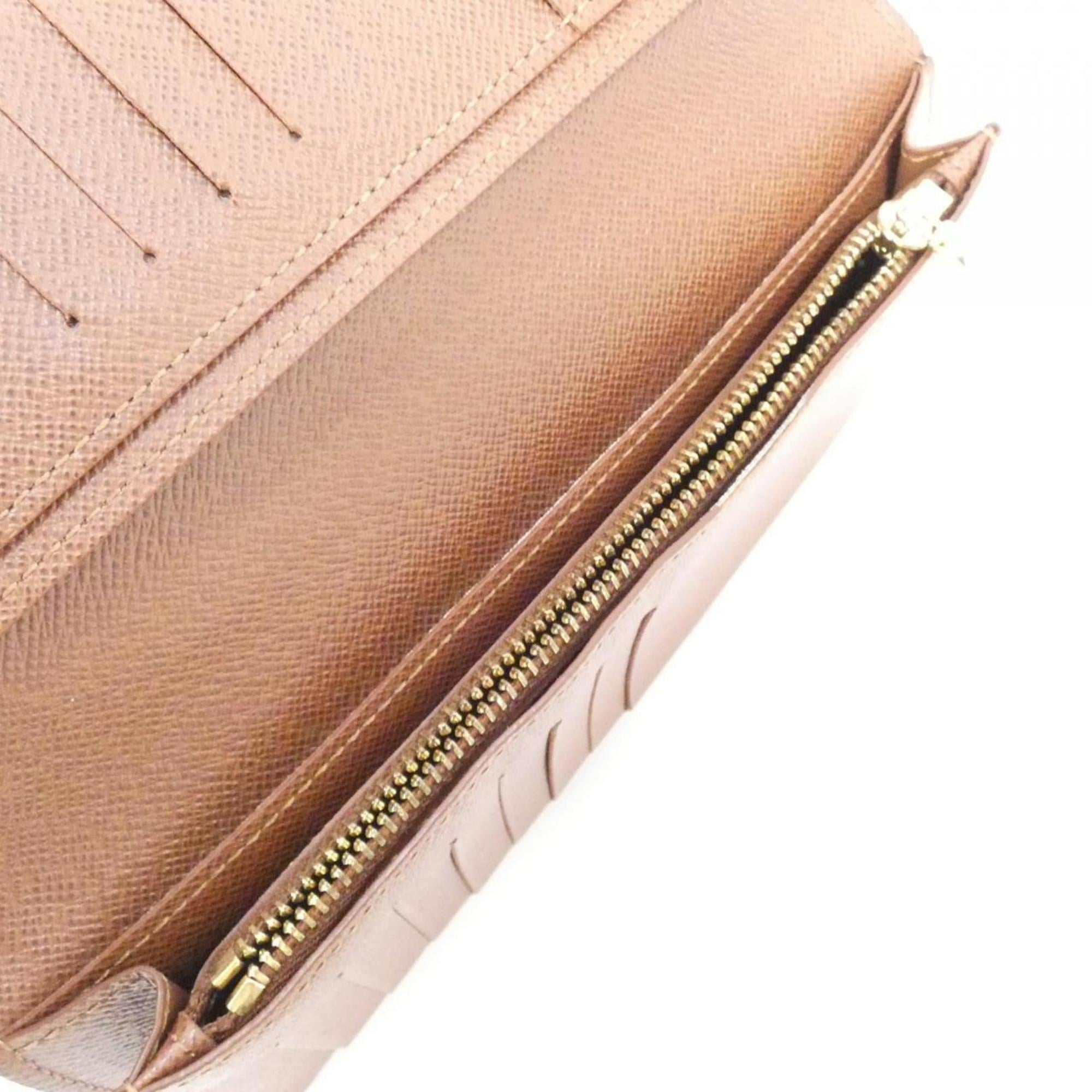 Louis Vuitton Marron Coated Canvas Long Wallet