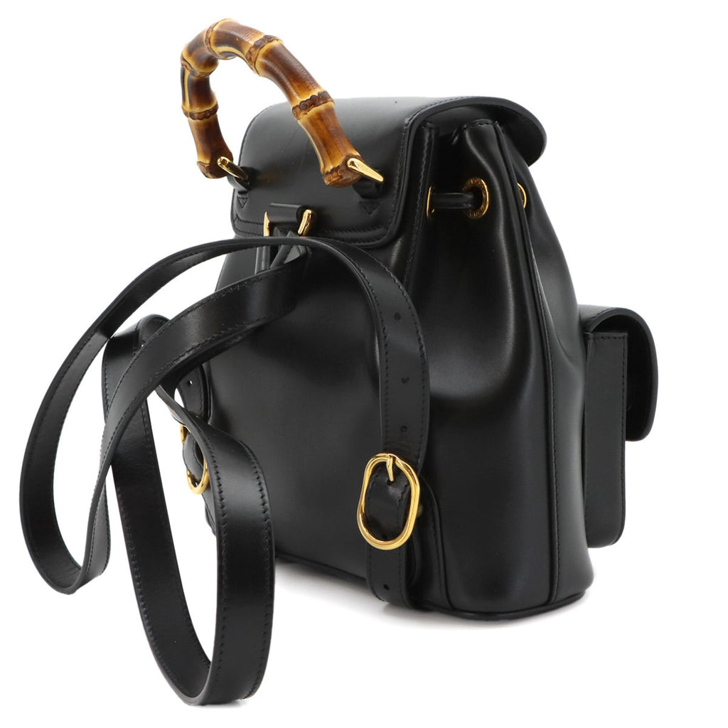 Gucci Black Leather Backpack (Pre-Owned)