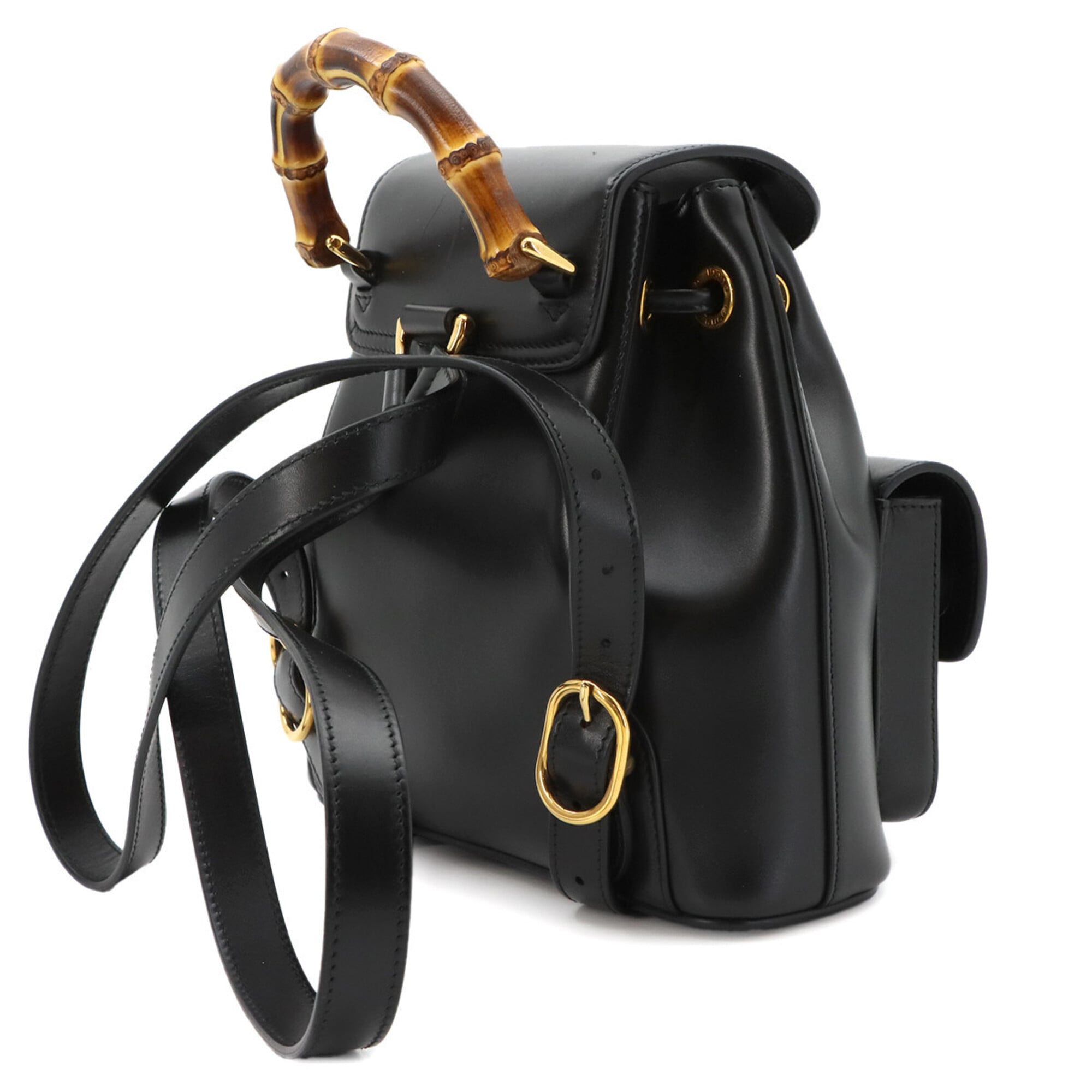 Gucci Black Leather Backpack (Pre-Owned)