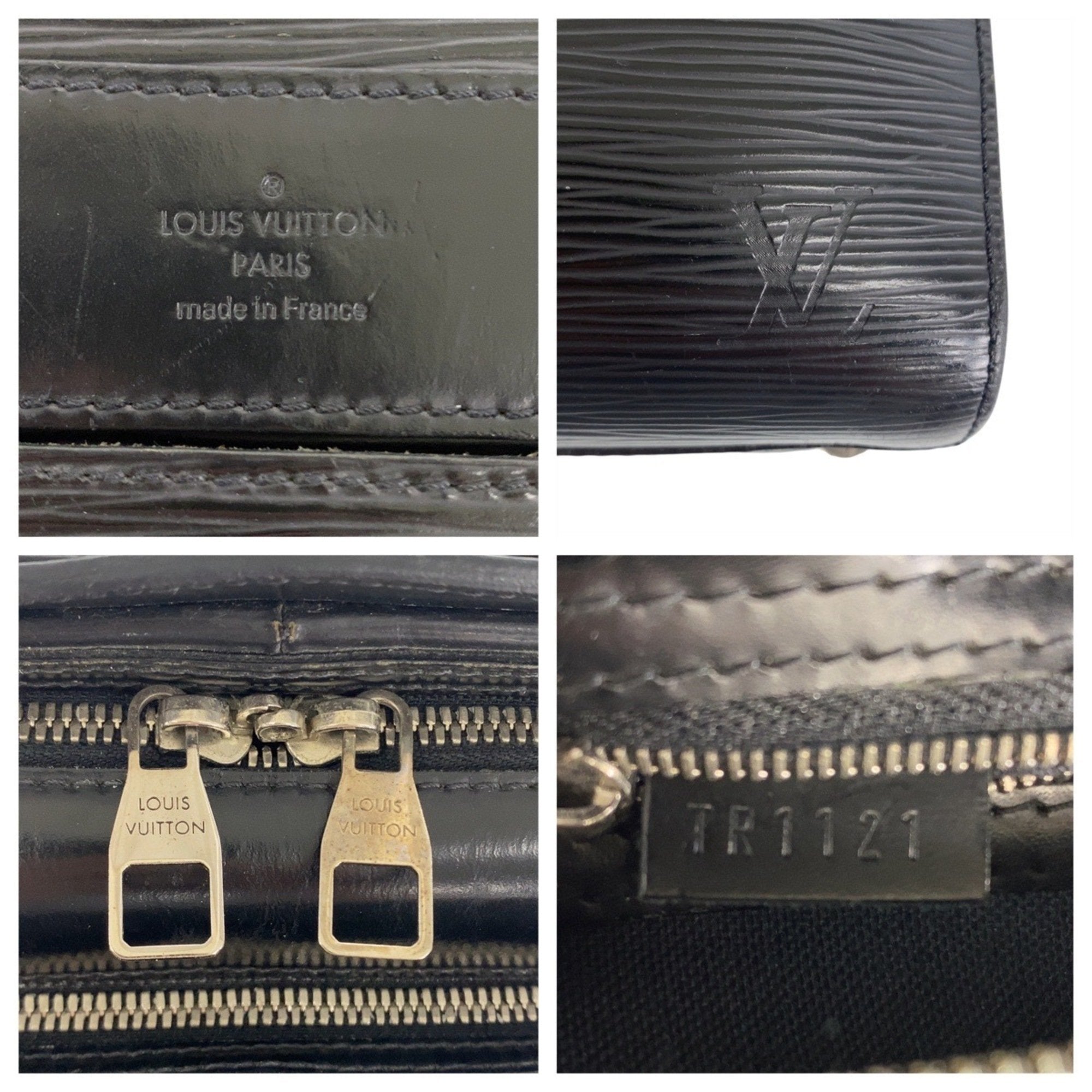 Louis Vuitton Black Noir Epi Leather Briefcase