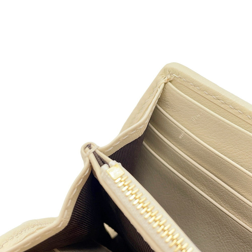 Gucci Off-White White Leather Chain/Shoulder Wallet (Pre-Owned)