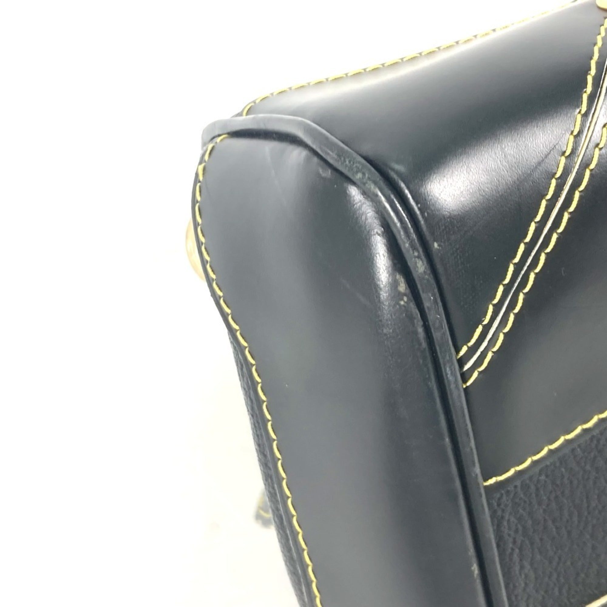 Louis Vuitton Black Noir Suhali Leather Handbag Shoulder Bag