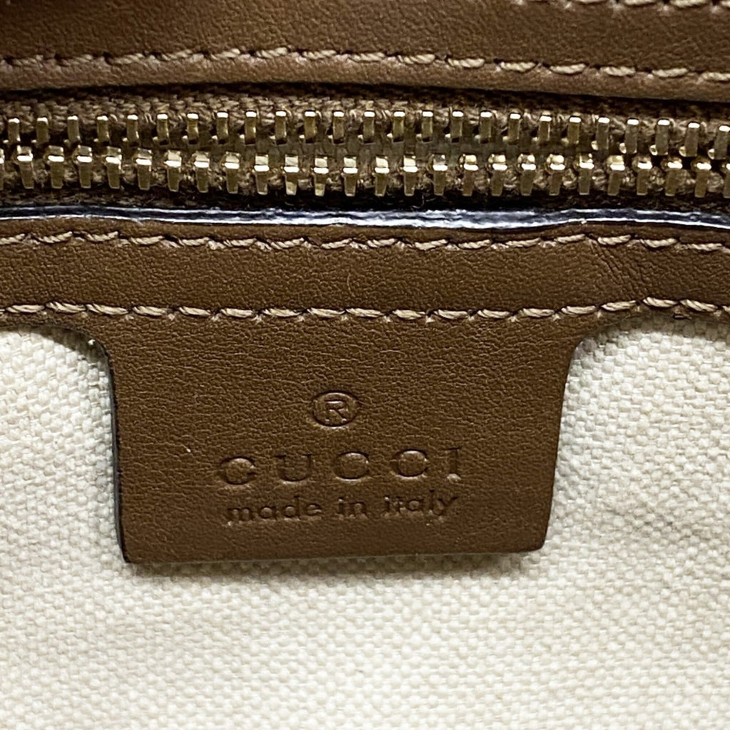 Gucci Beige Brown Pvc Shoulder Bag (Pre-Owned)