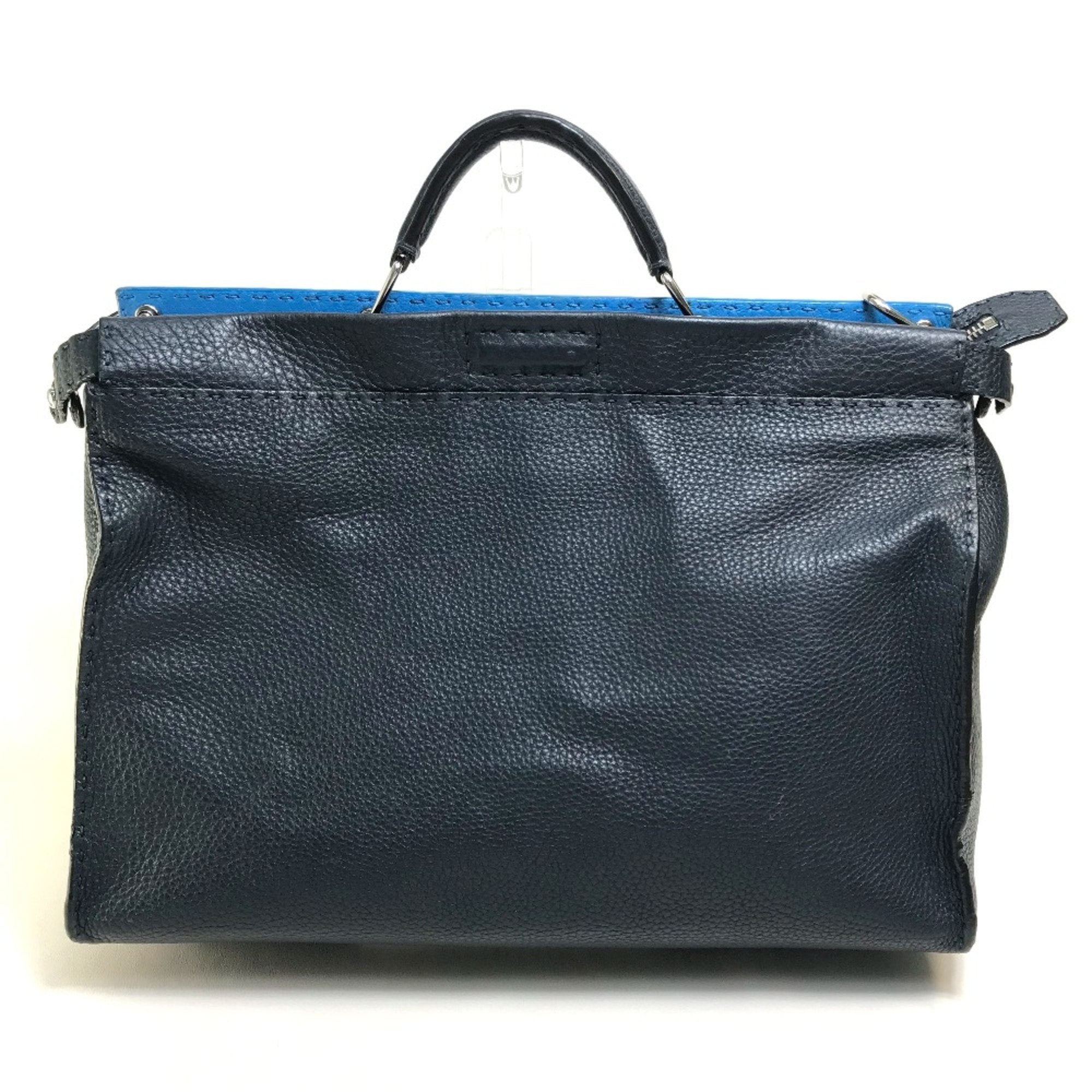 Fendi Navy Leather Briefcase