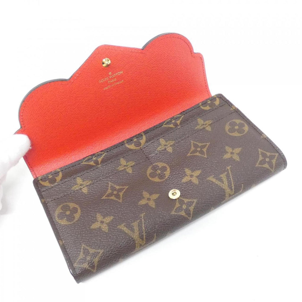 Louis Vuitton Marron Coated Canvas Long Wallet