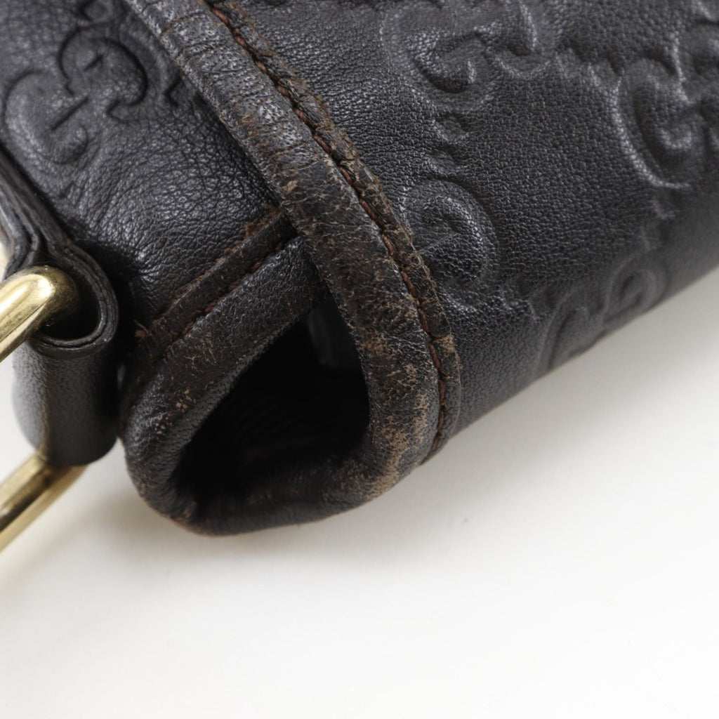 Gucci Brown Leather Shoulder Bag (Pre-Owned)