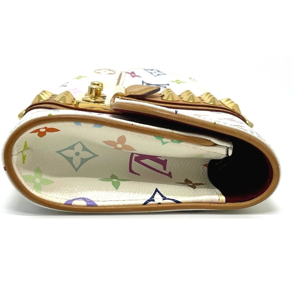 Louis Vuitton Blanc Multi-Color Monogram Multicolore Clutch Bag Pochette