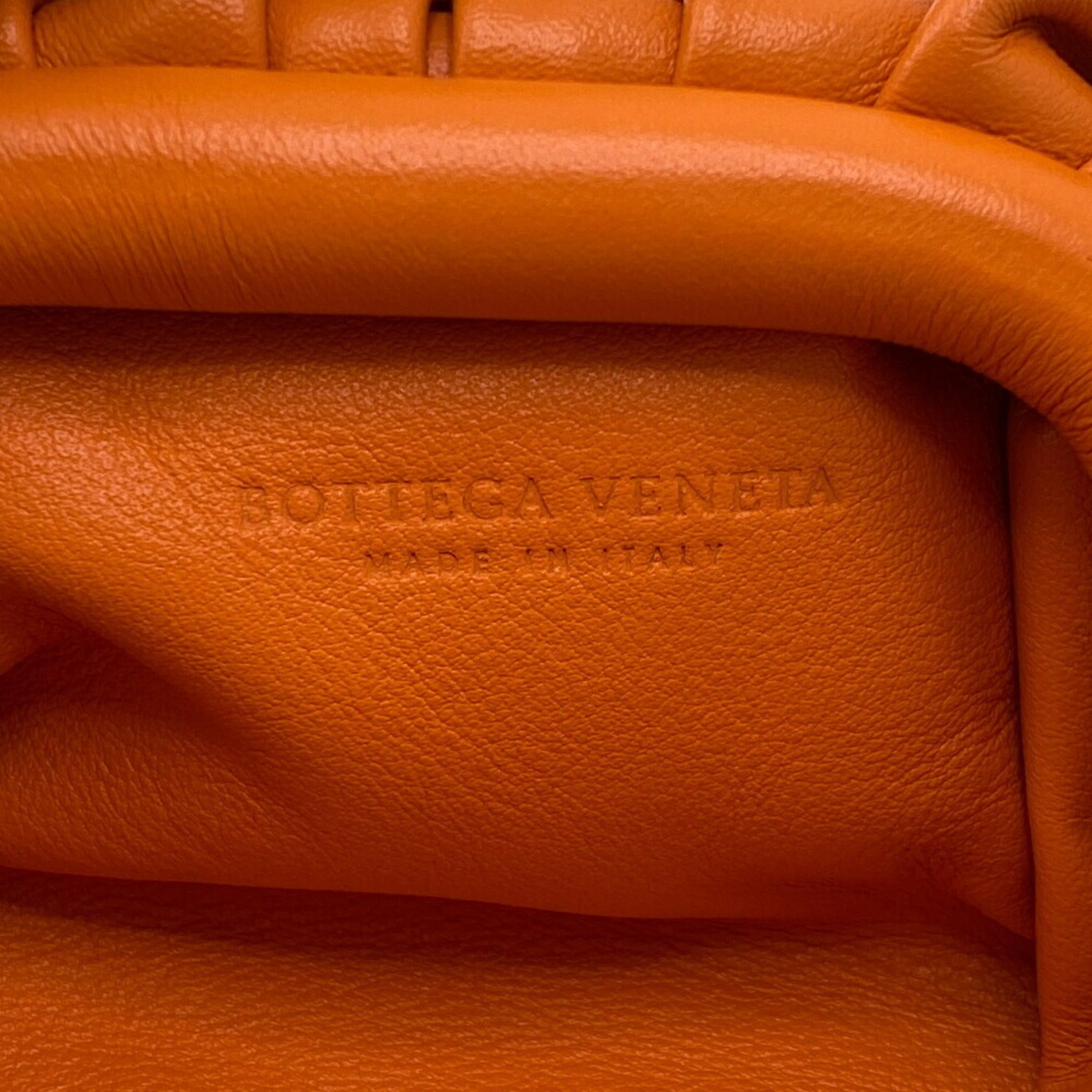 Bottega Veneta Orange Leather Coin Purse/Coin Case