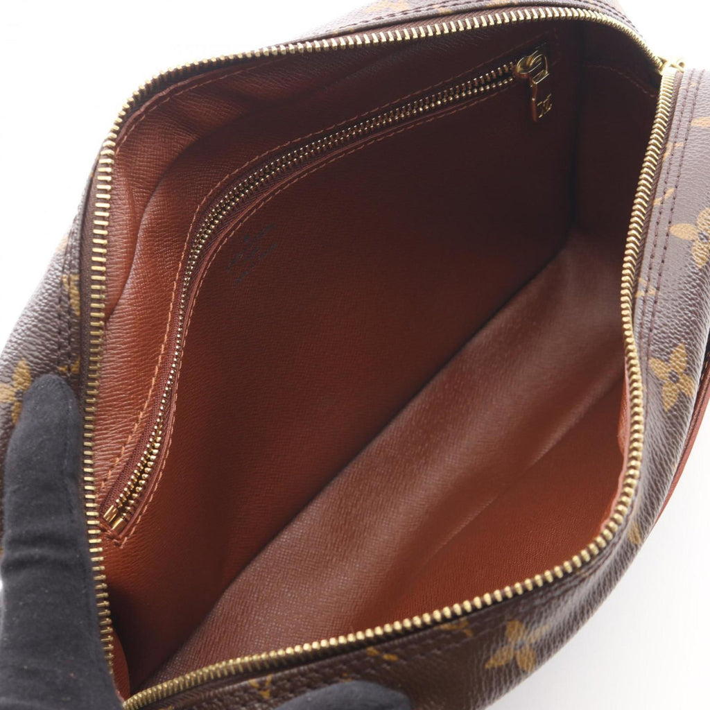 Louis Vuitton Brown Coated Canvas Leather Handbag Shoulder Bag