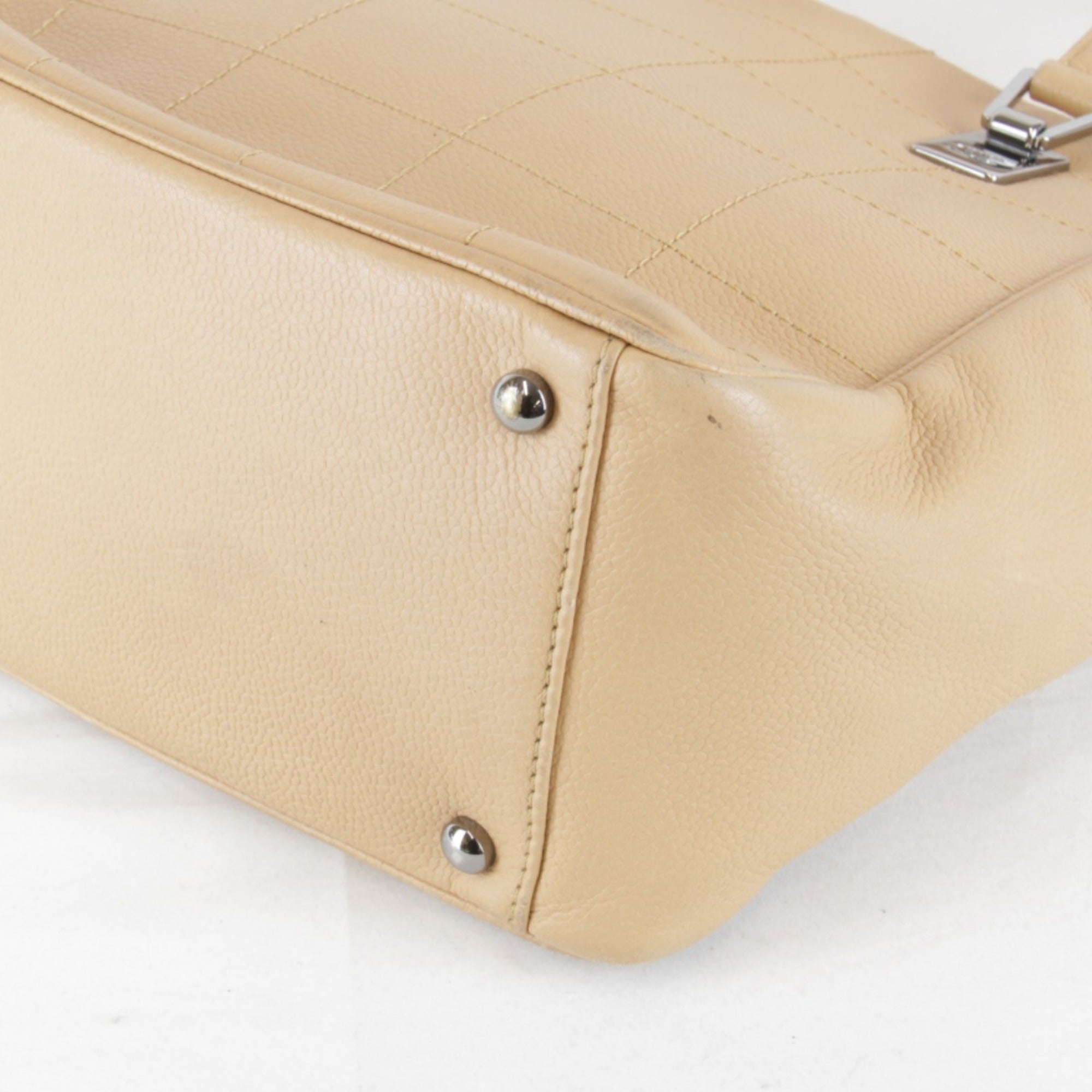 Chanel Beige Leather Tote Bag