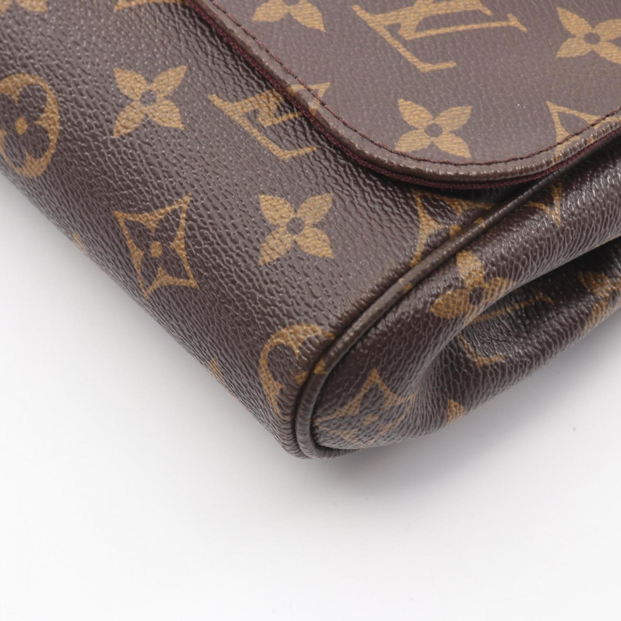Louis Vuitton Brown Coated Canvas Leather Handbag