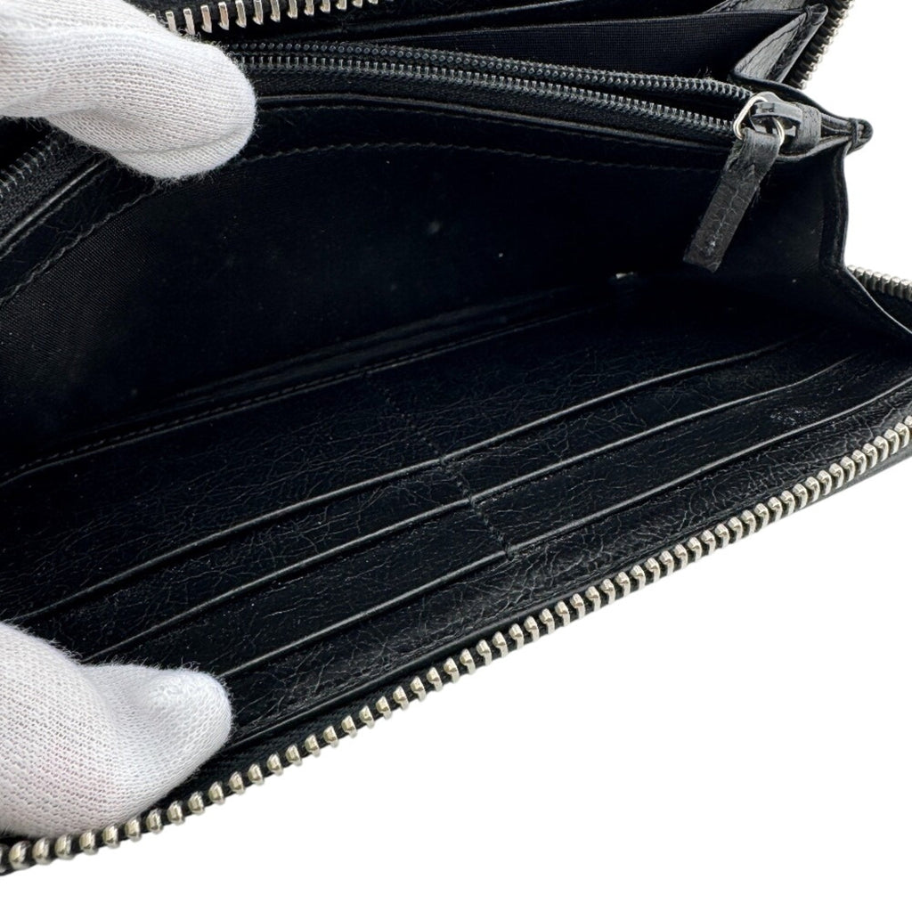 Gucci Black Leather Long Wallet (Bi-Fold) (Pre-Owned)