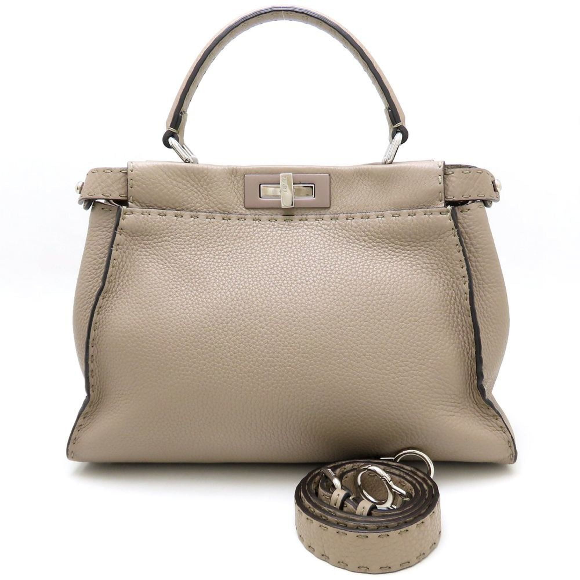 Fendi Grayish Leather Handbag