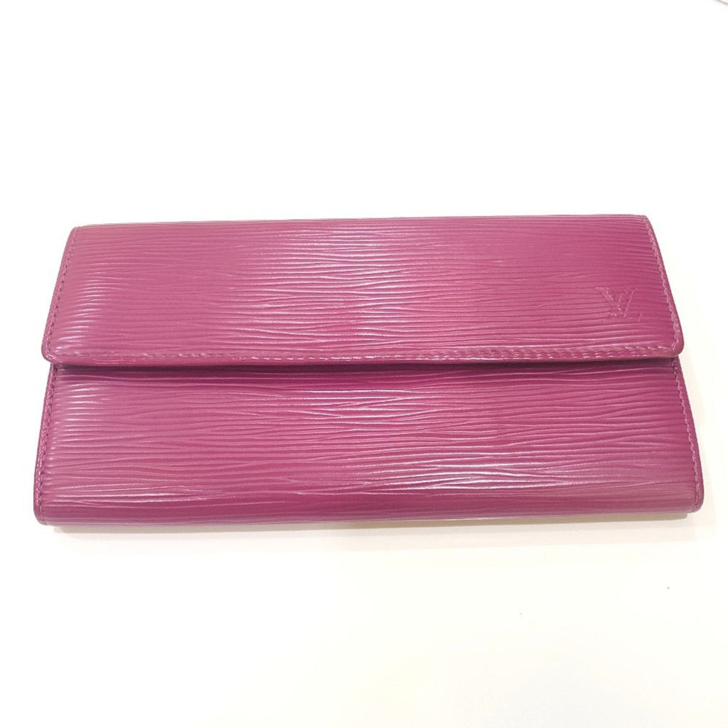 Louis Vuitton Epi Fuchsia Purple Epi Leather Long Wallet