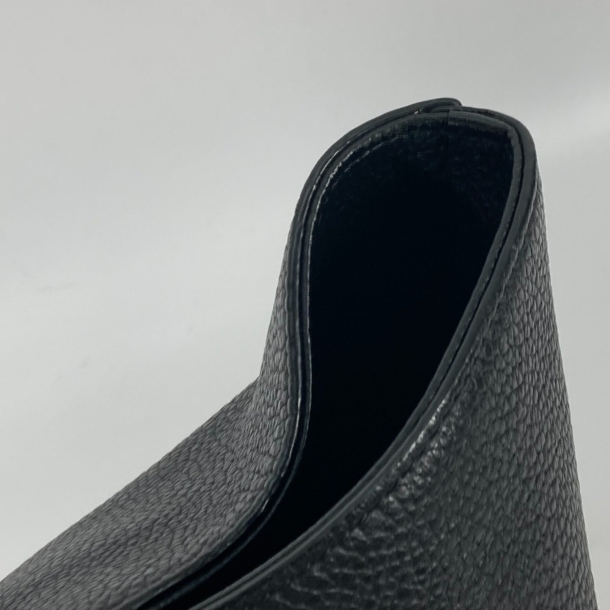Louis Vuitton Black Noir Leather Shoulder Bag Tote Bag