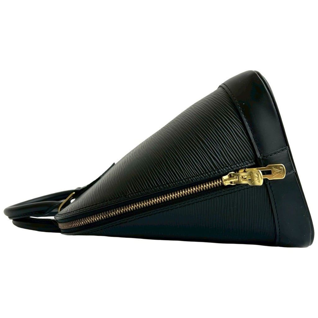 Louis Vuitton Black Leather Boston Bag Handbag