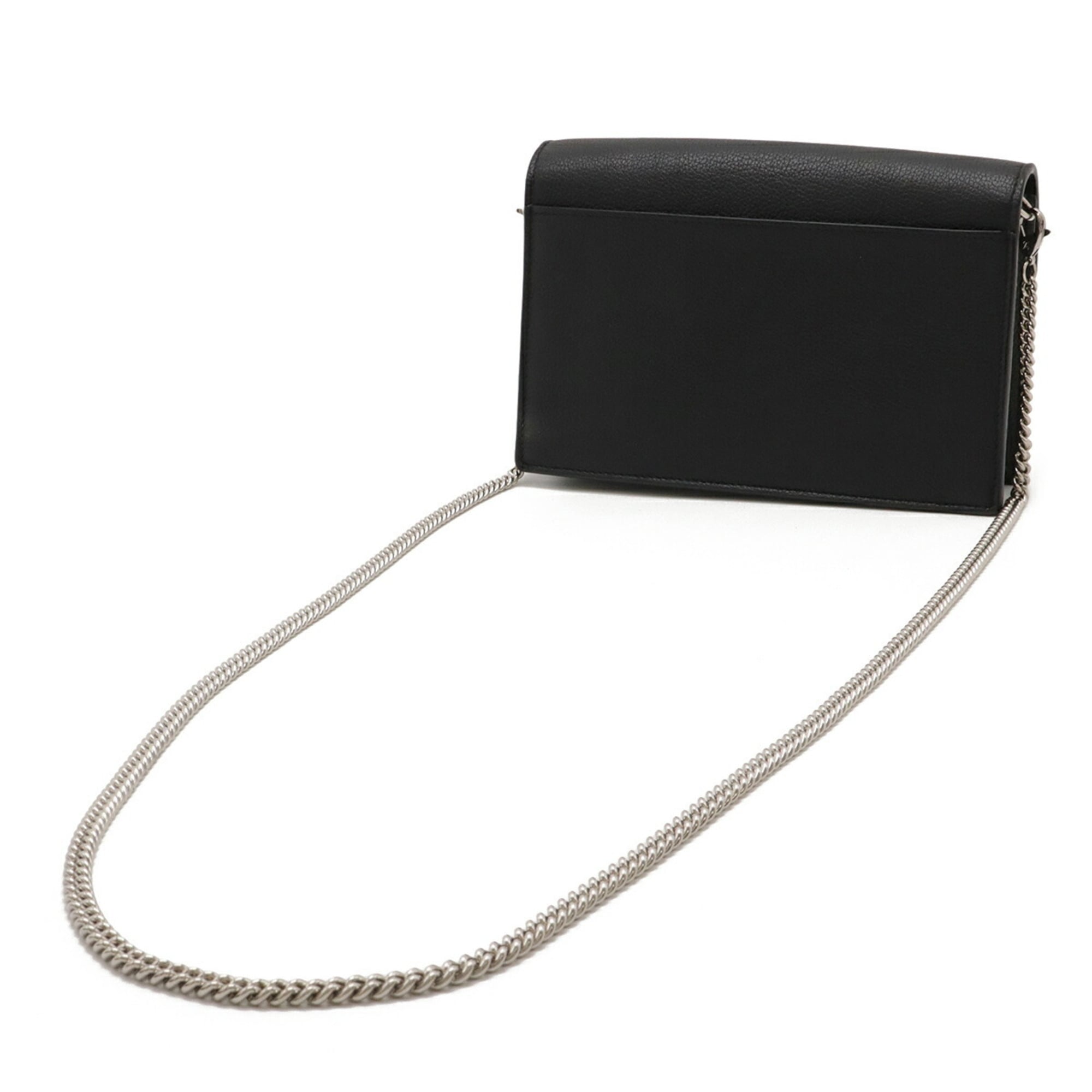Louis Vuitton Noir Leather Clutch Bag Pochette Shoulder Bag