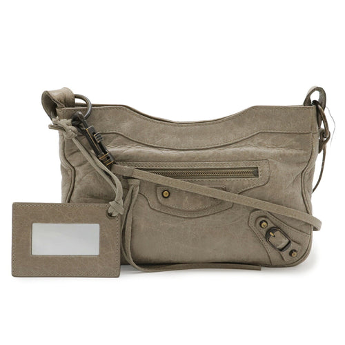 Balenciaga Grayish Leather Clutch Bag Pochette Shoulder