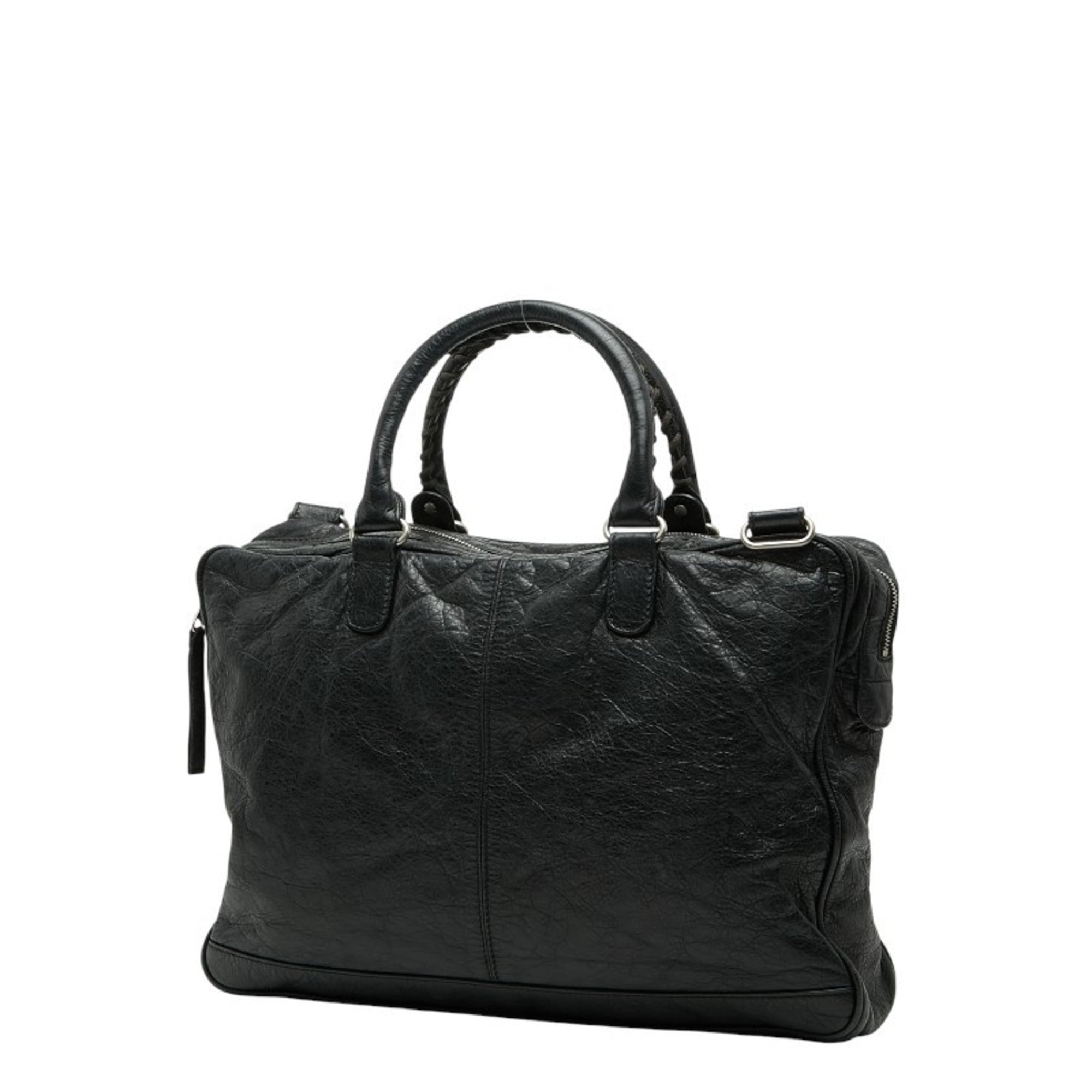 Balenciaga Black Leather Briefcase Shoulder