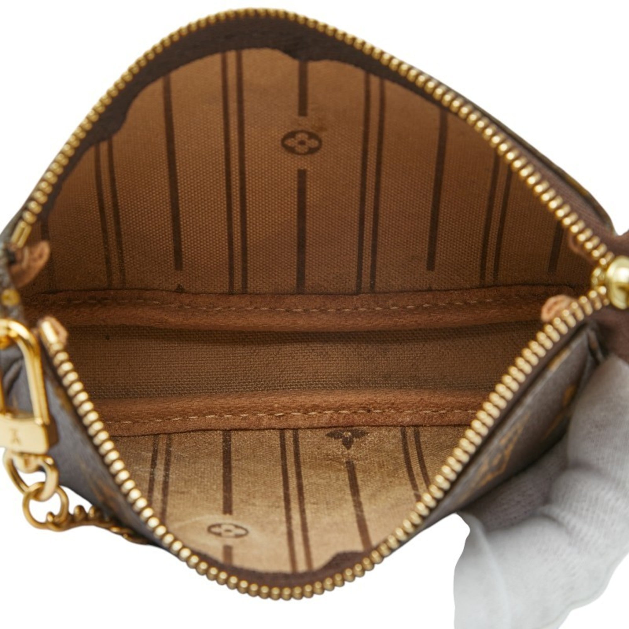 Louis Vuitton Monogram Brown Pvc Leather Handbag Pouch