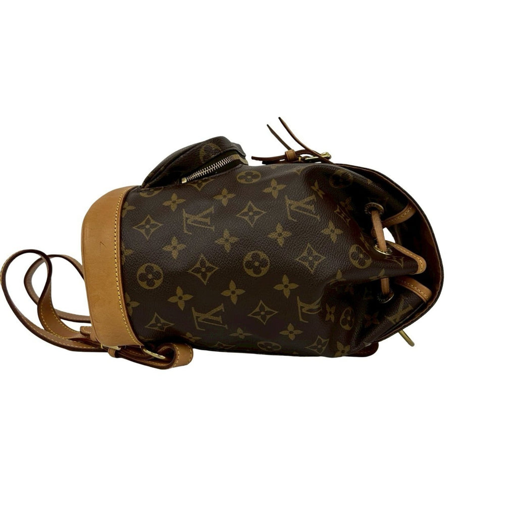 Louis Vuitton Brown Leather Pvc Backpack
