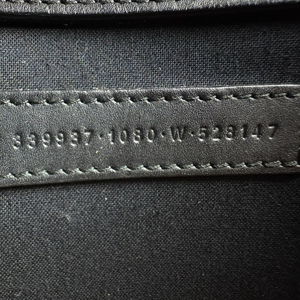 Balenciaga Black Ivory Canvas Leather Shoulder
