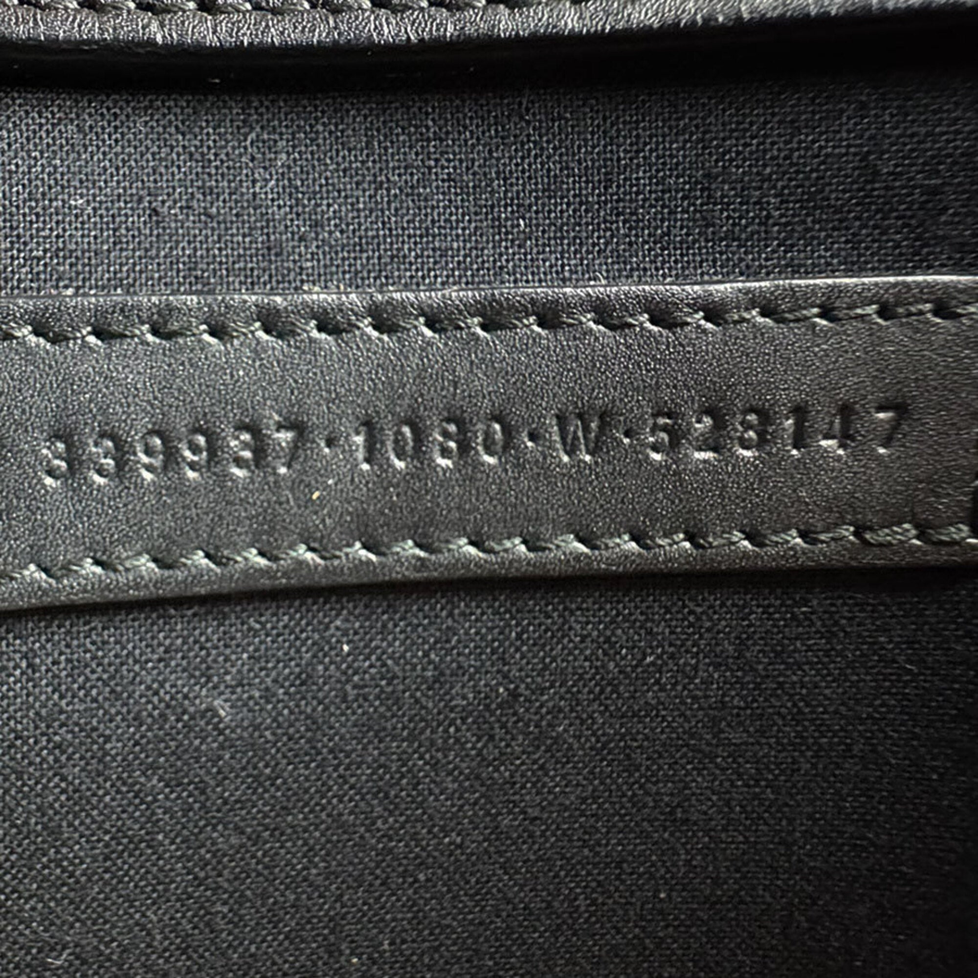 Balenciaga Black Ivory Canvas Leather Shoulder