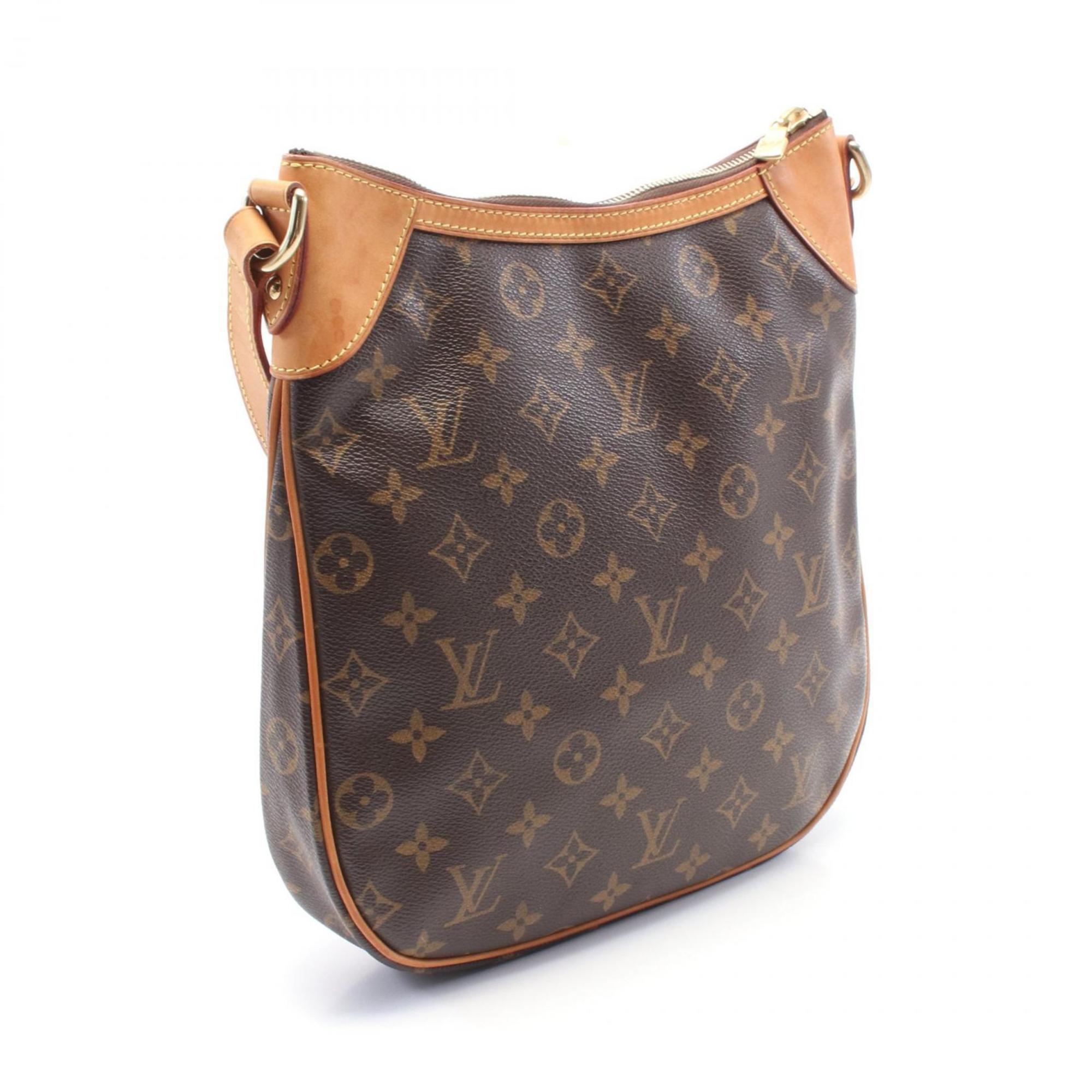 Louis Vuitton Monogram Brown Coated Canvas Leather Shoulder Bag