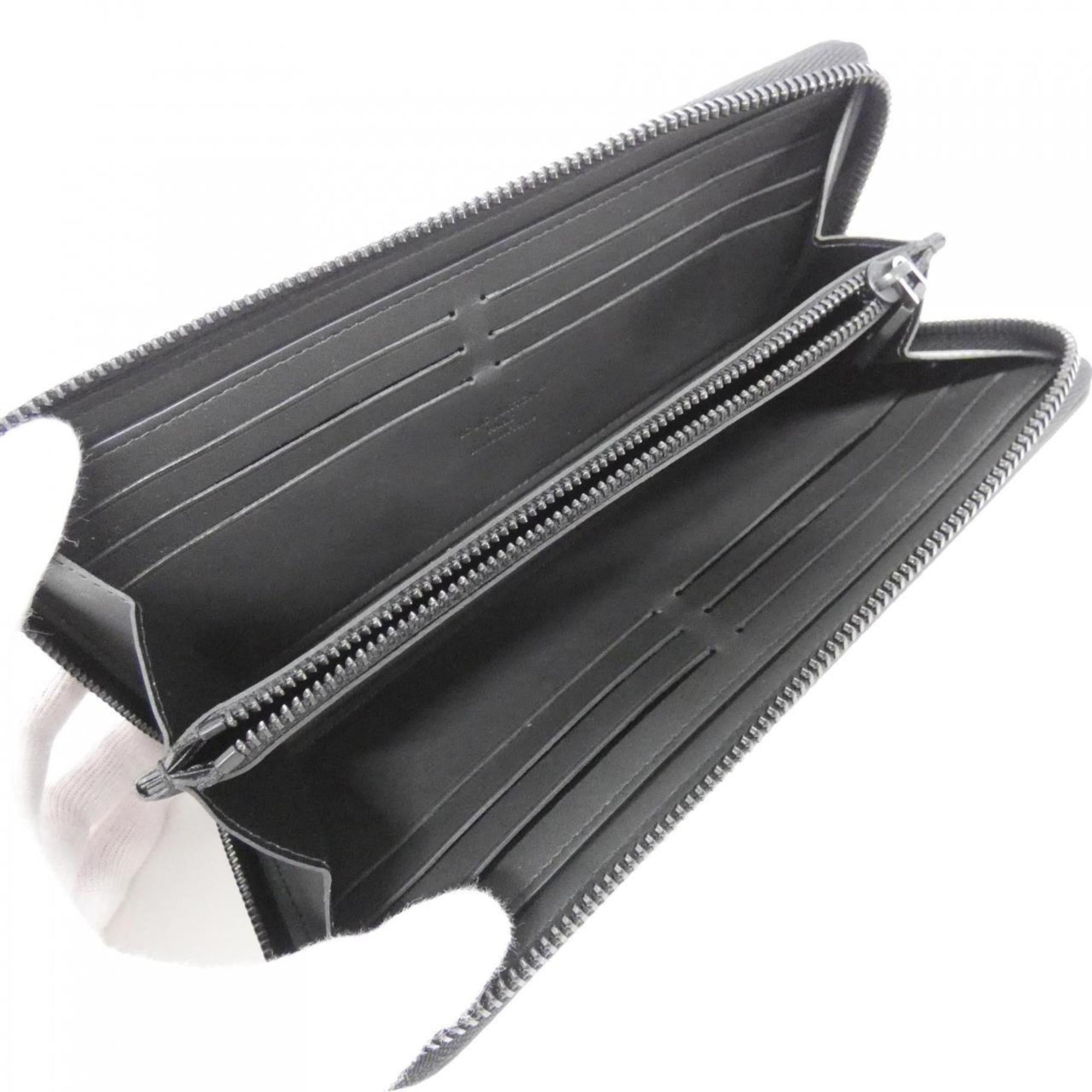 Louis Vuitton Black Leather Long Wallet