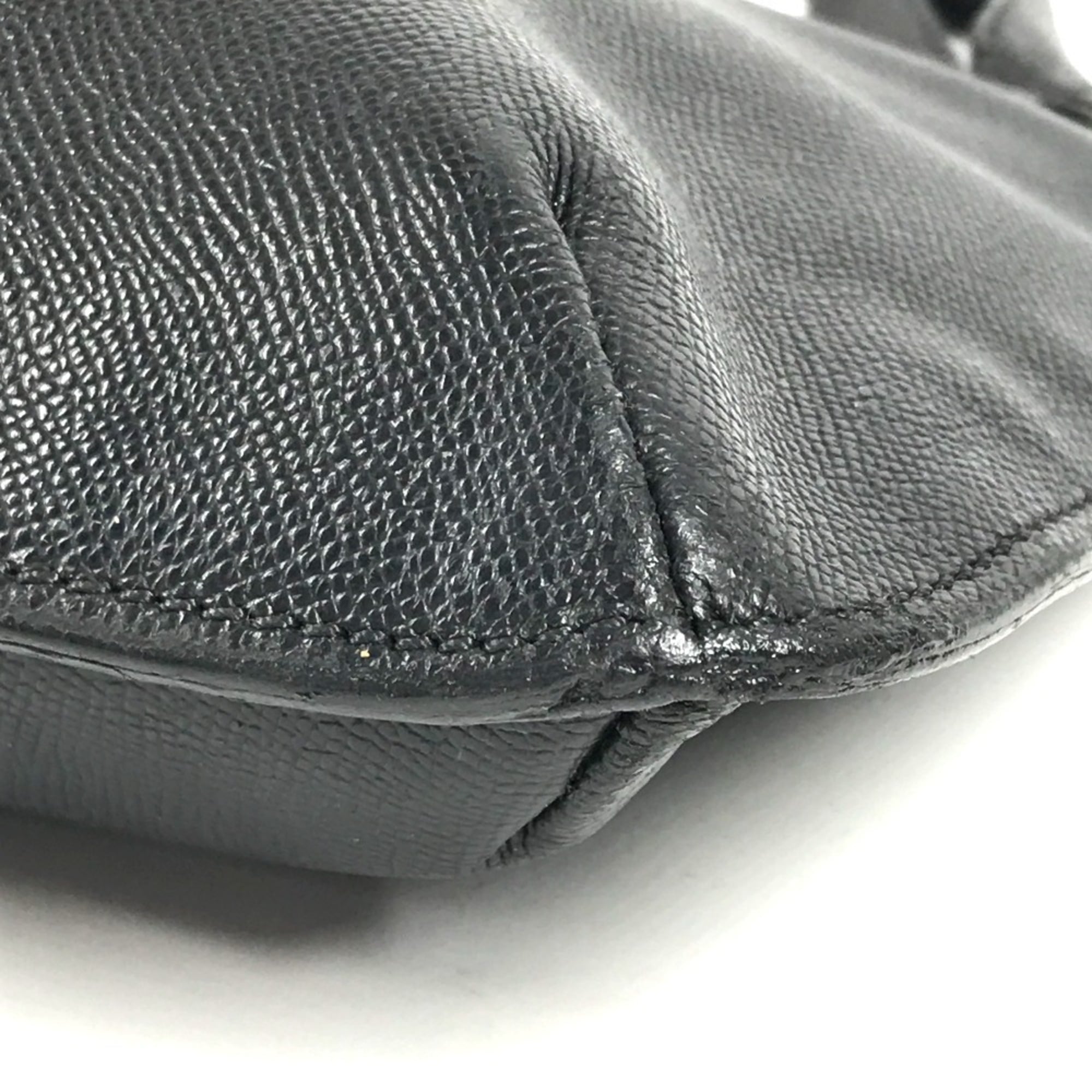 Chanel Black Grained Calfskin Shoulder Bag Tote Bag
