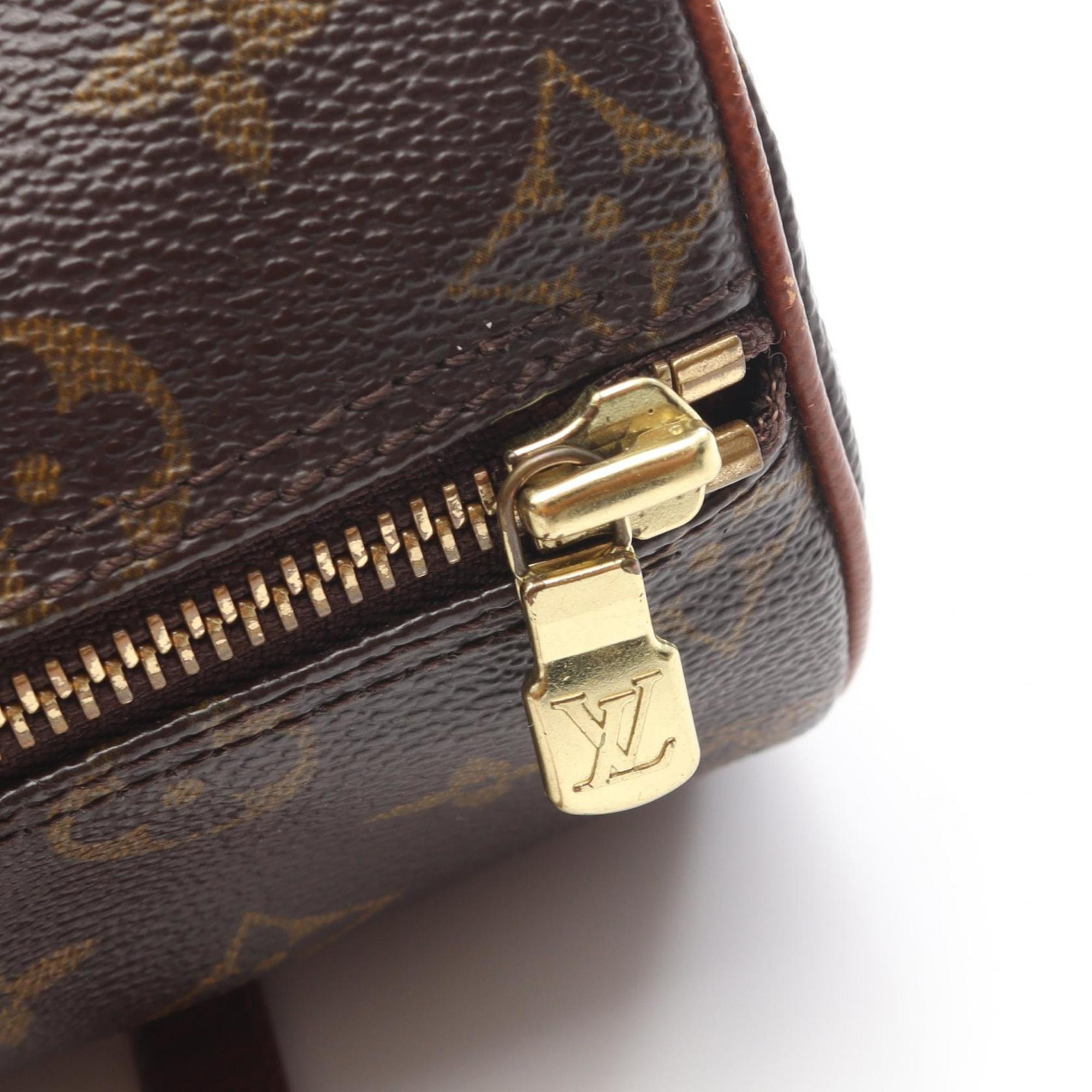 Louis Vuitton Brown Coated Canvas Leather Handbag