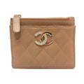Chanel Beige Grained Calfskin Wallet (Bi-Fold)