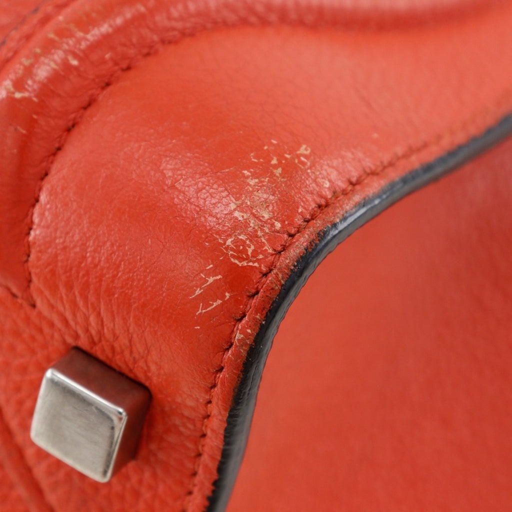Celine Red Color Leather Handbag
