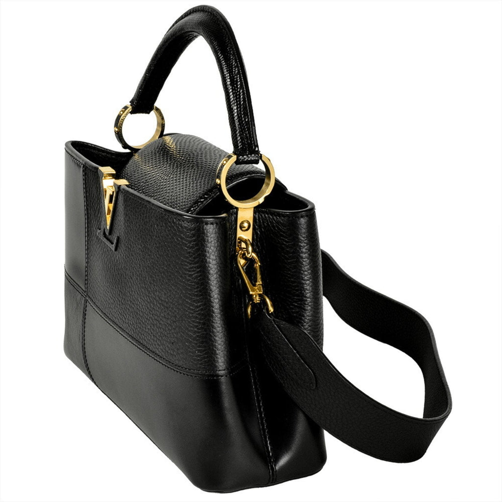 Louis Vuitton Black Leather Handbag
