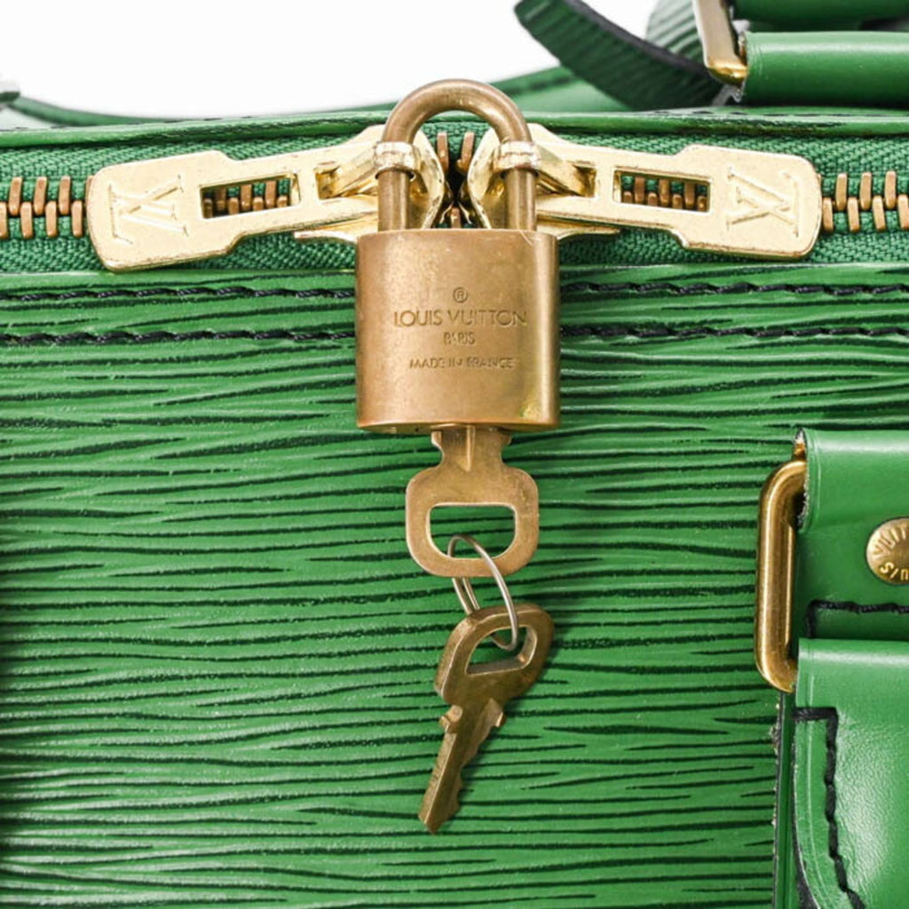 Louis Vuitton Borneo Green Epi Leather Boston Bag