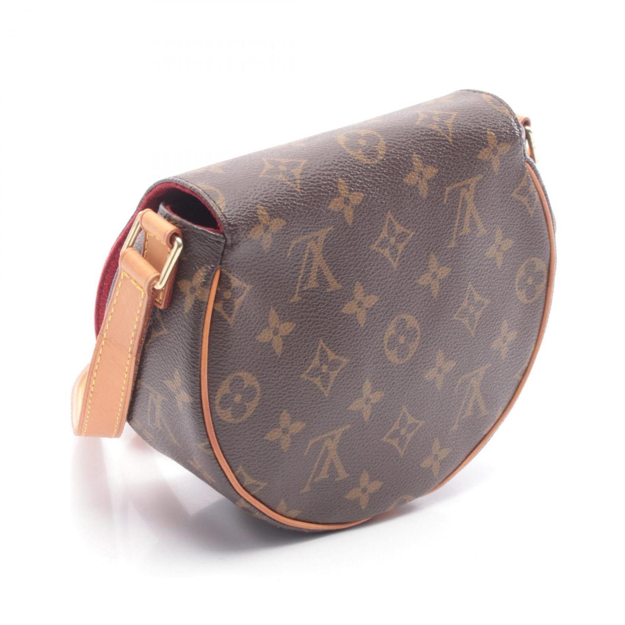 Louis Vuitton Brown Coated Canvas Leather Handbag Shoulder Bag