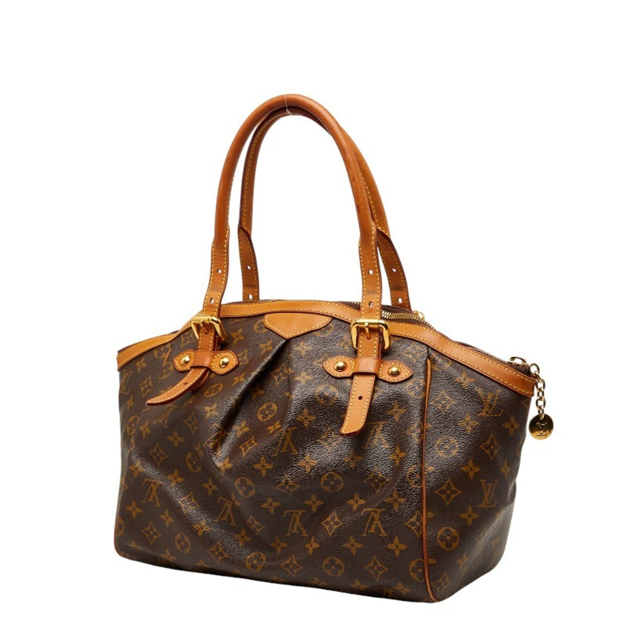Louis Vuitton Brown Pvc Leather Handbag