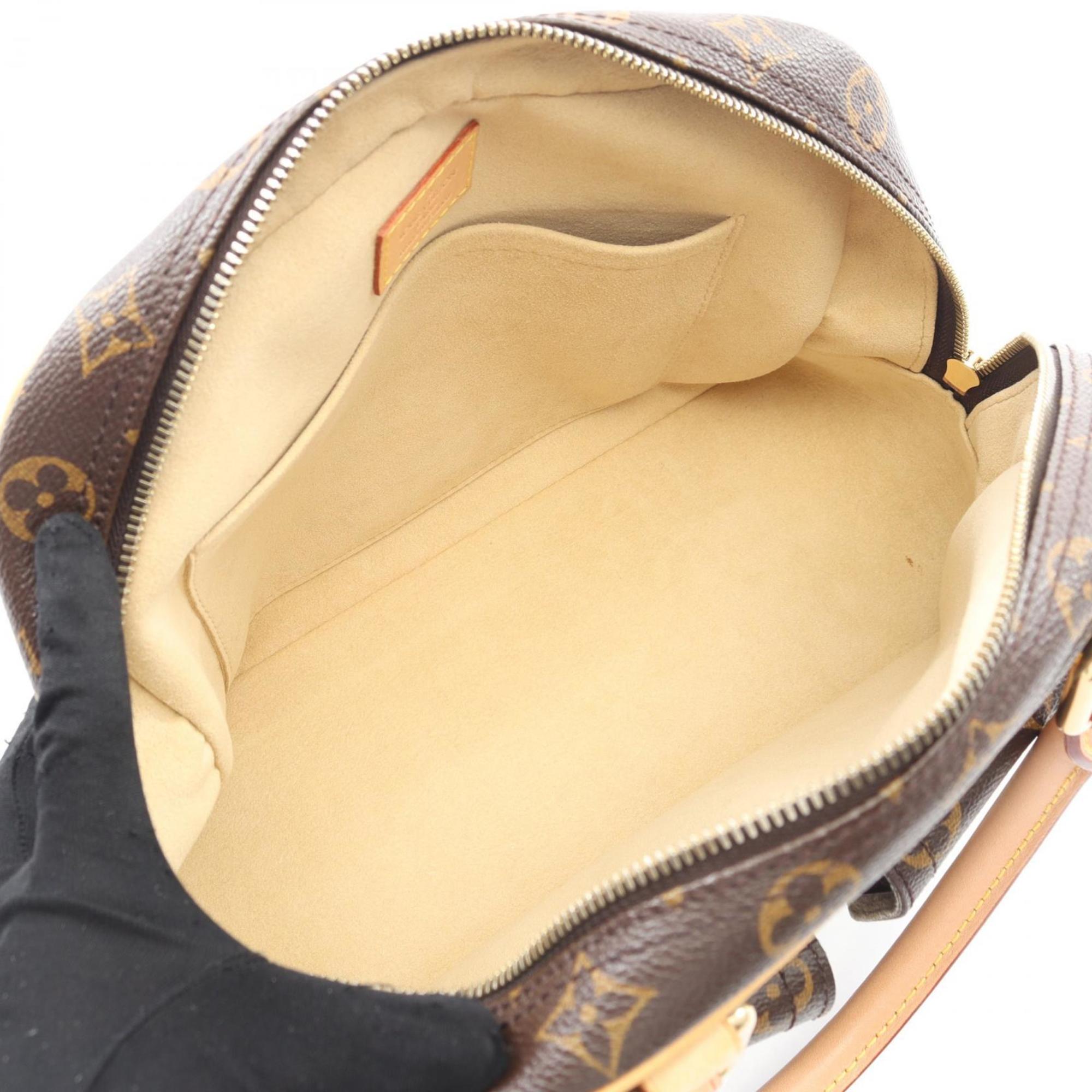 Louis Vuitton Brown Coated Canvas Leather Handbag
