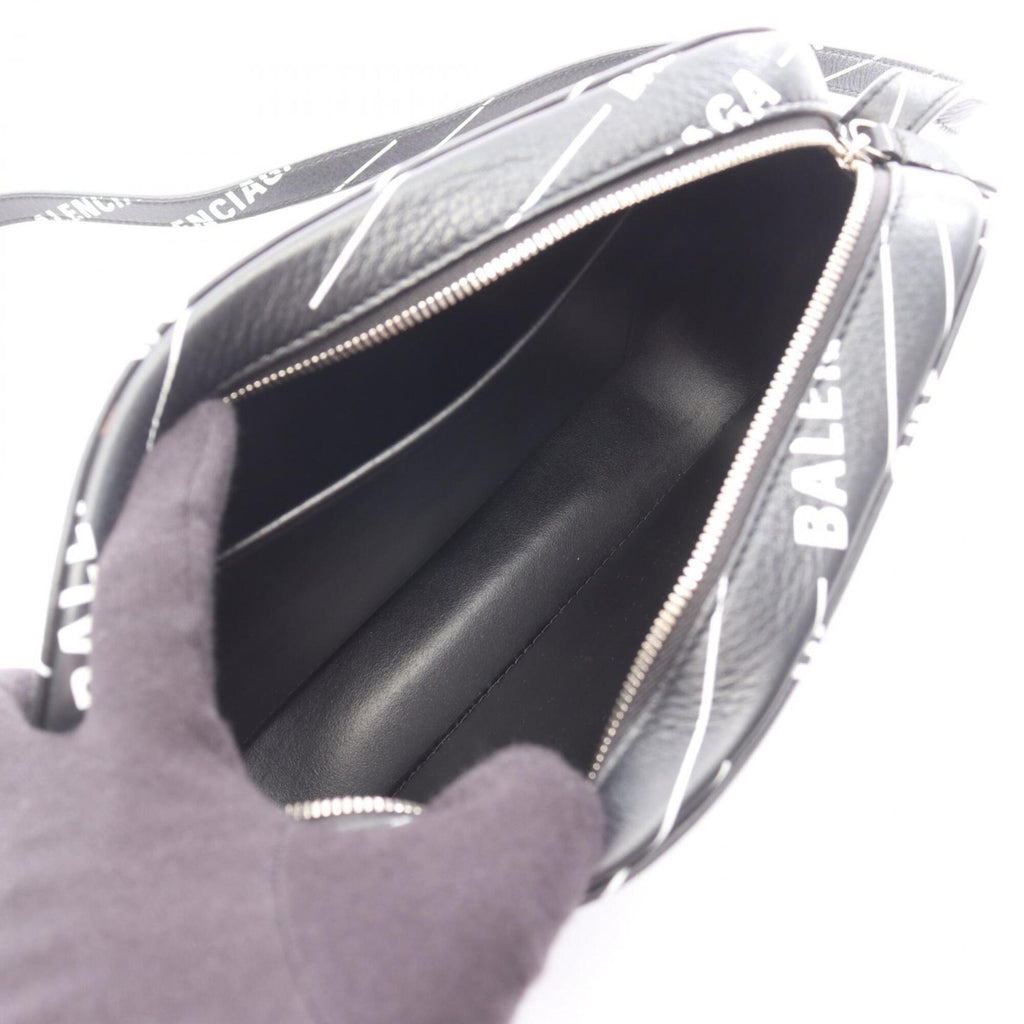 Balenciaga Black White Leather Shoulder