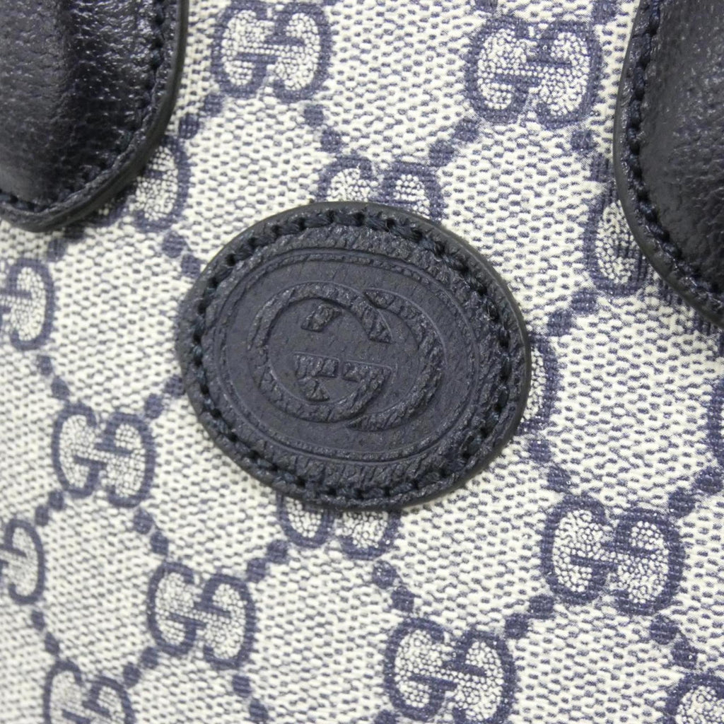 Gucci Beige Blue Gg Supreme Handbag Shoulder Bag (Pre-Owned)