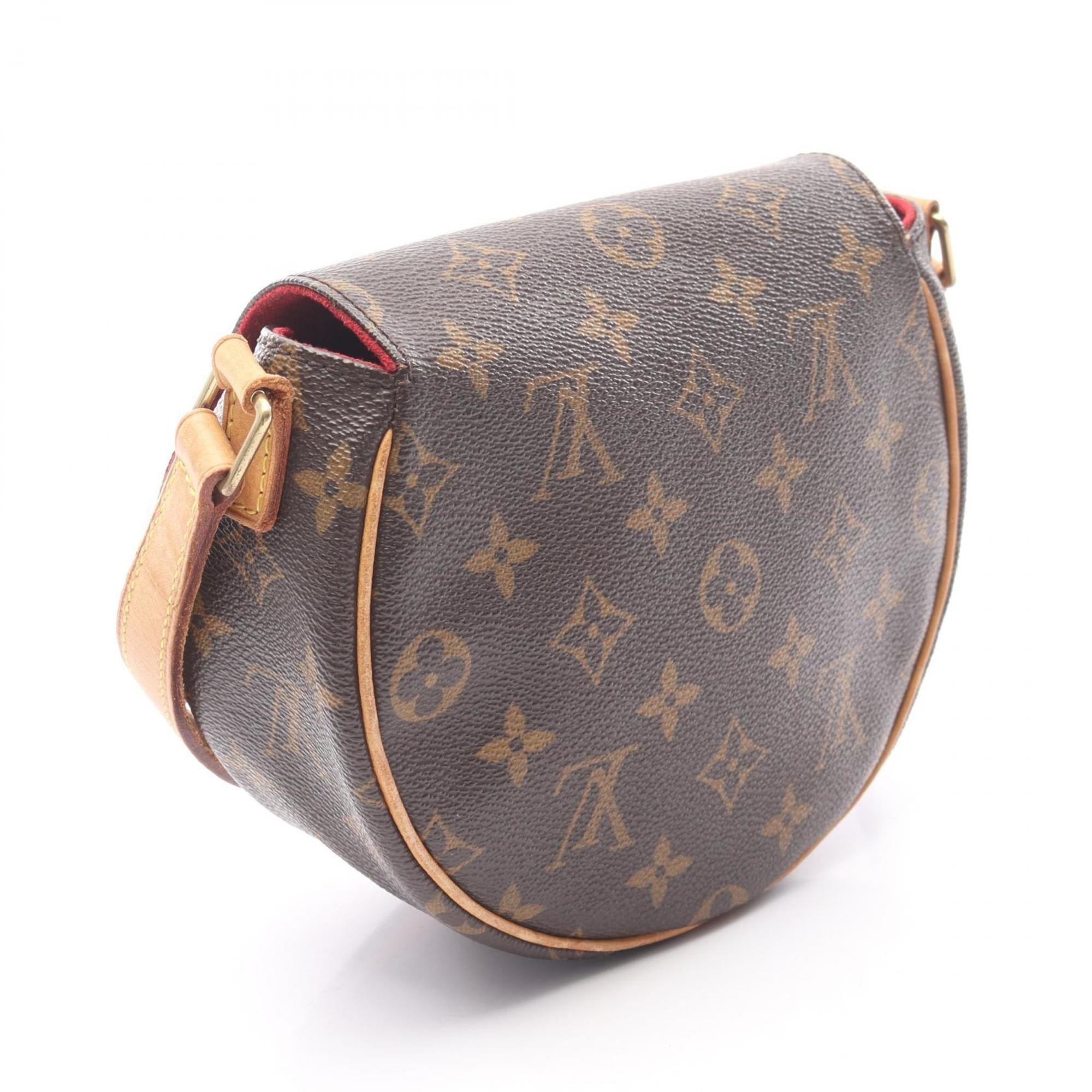 Louis Vuitton Brown Pvc Coated Canvas Leather Shoulder Bag