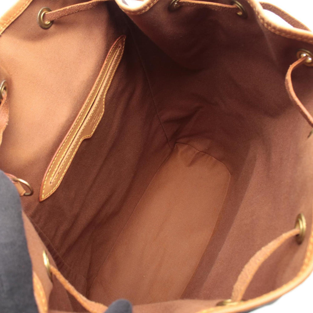 Louis Vuitton Brown Coated Canvas Leather Backpack Handbag
