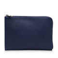 Louis Vuitton Navy Leather Clutch Bag