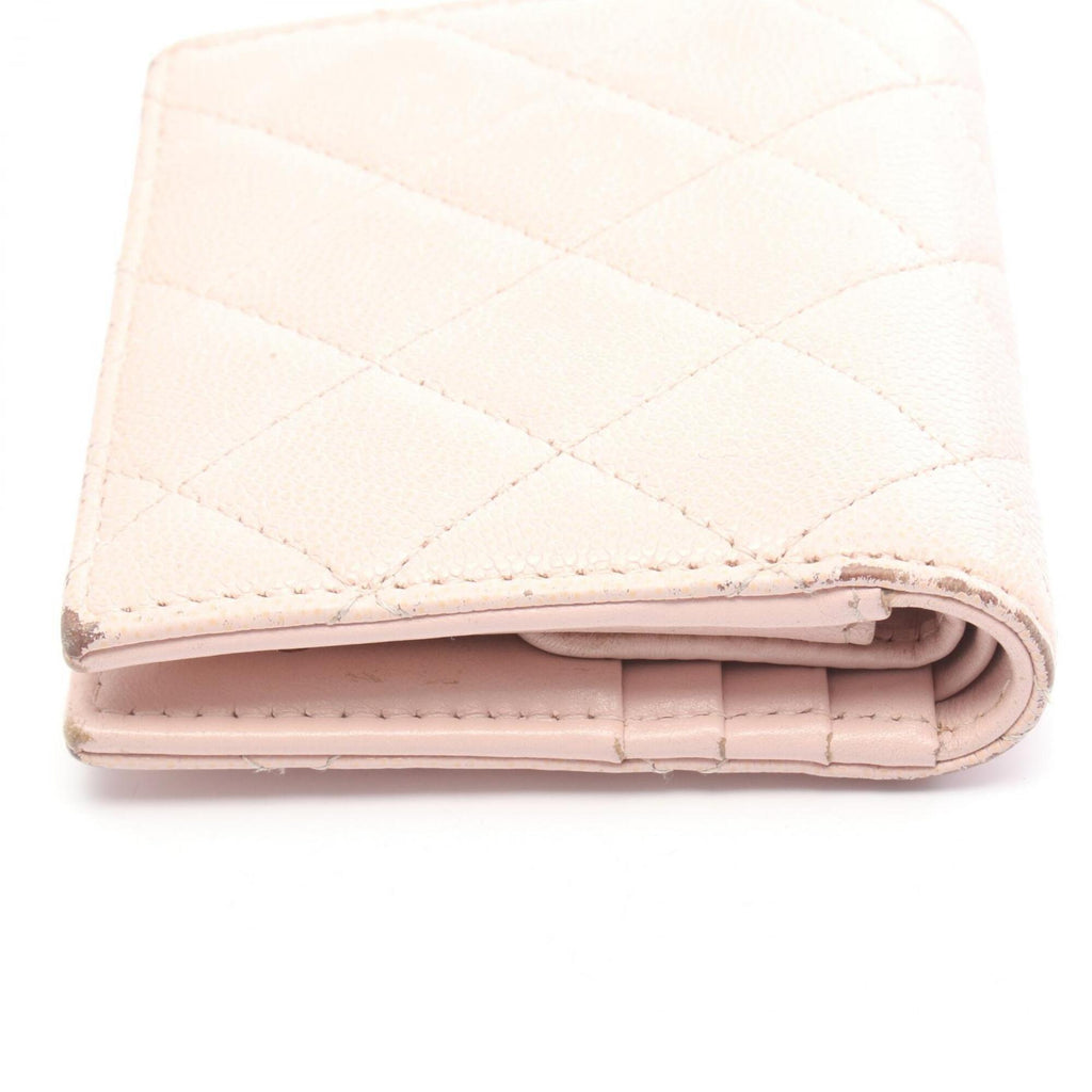 Chanel Pink Grained Calfskin Wallet (Bi-Fold)